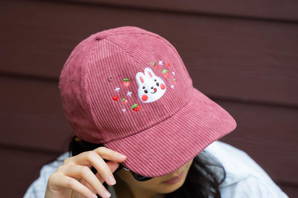 Strawberry Corduroy Hat