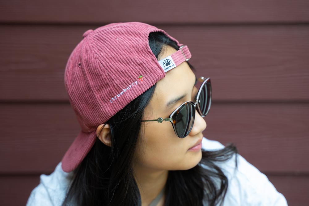 Strawberry Corduroy Hat