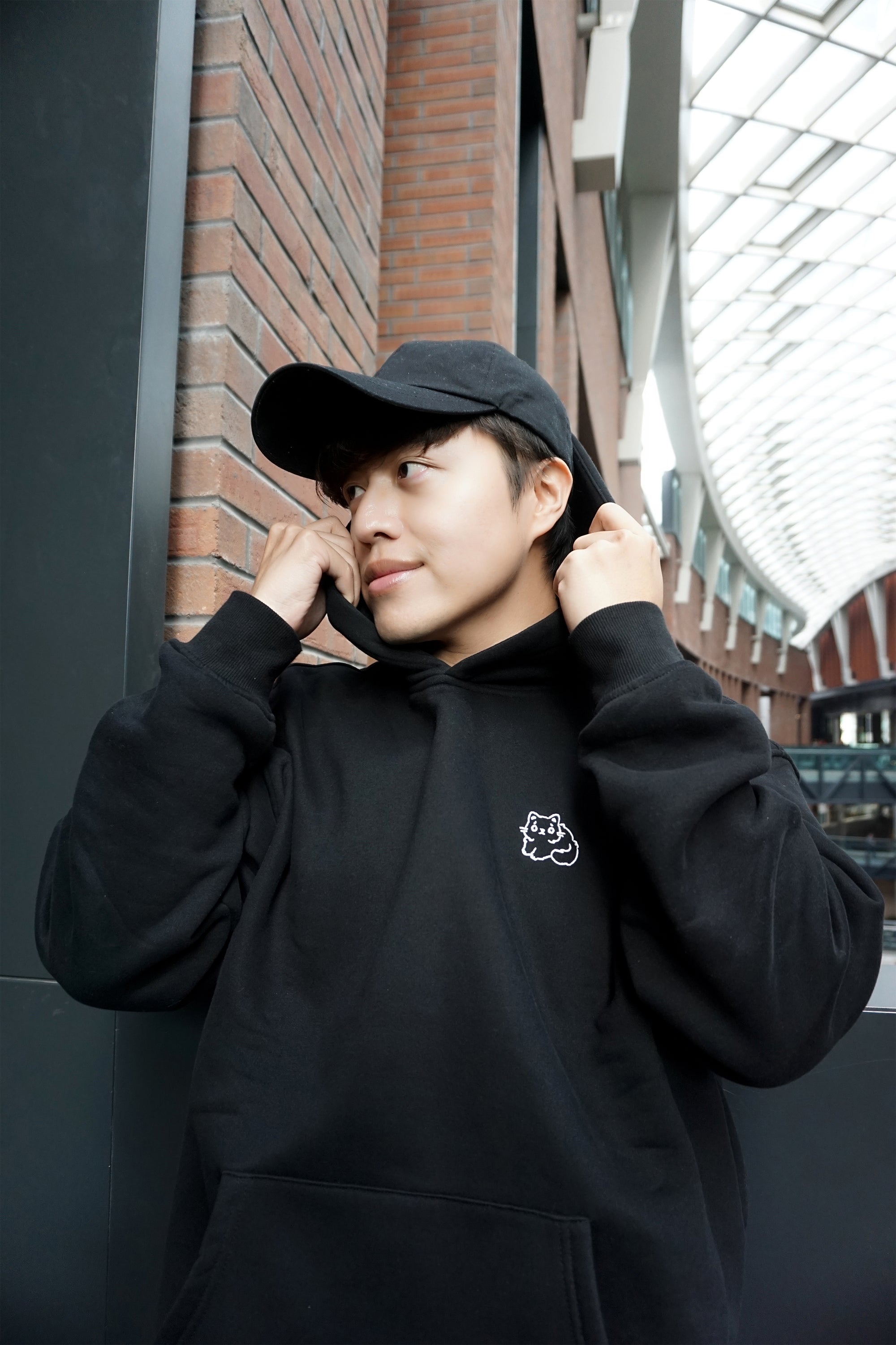Black Cat Oversized Hoodie