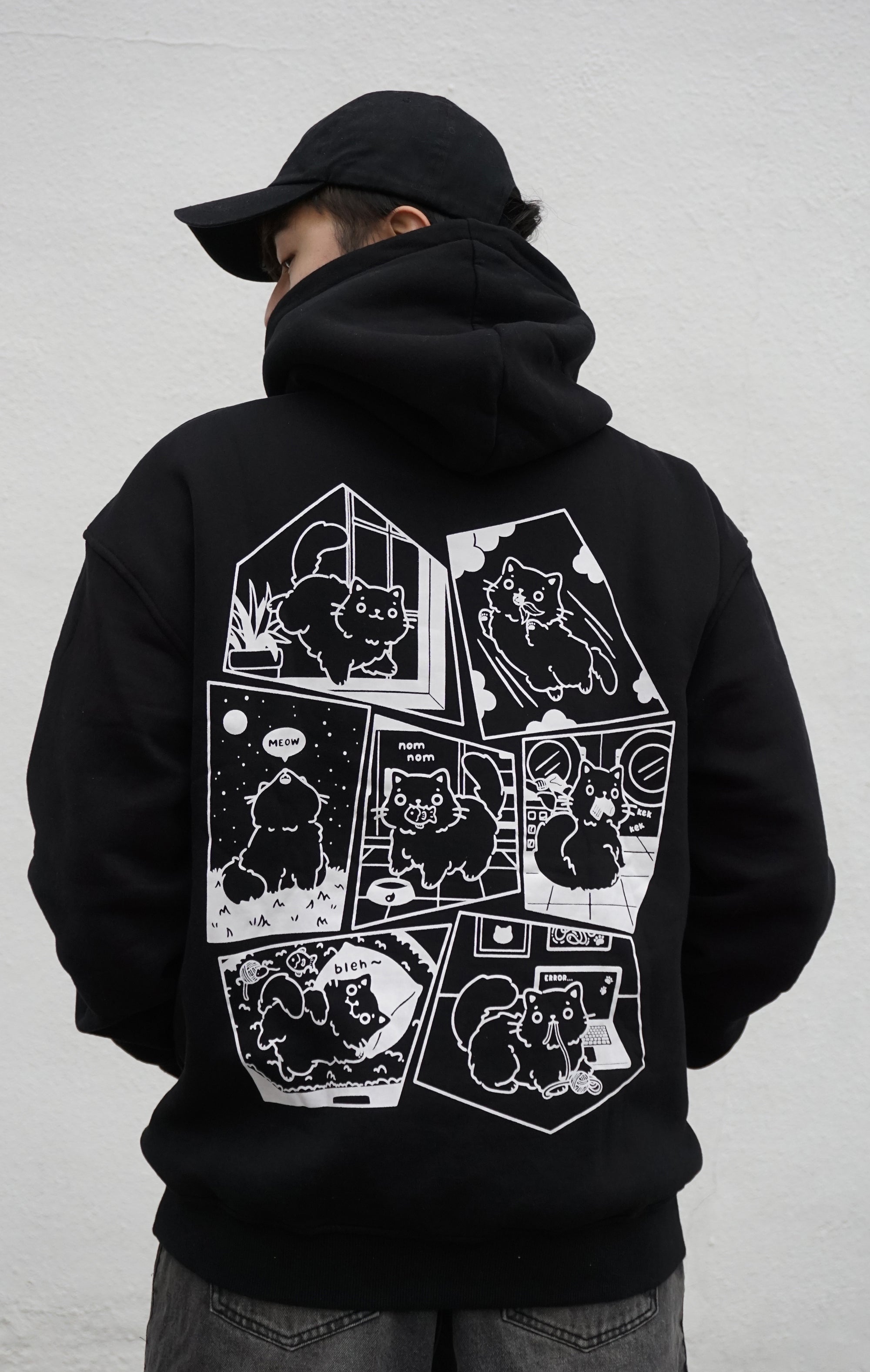 Black Cat Oversized Hoodie