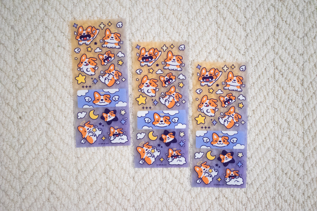 Good Angel Crebie Clear Glitter Sticker Sheet