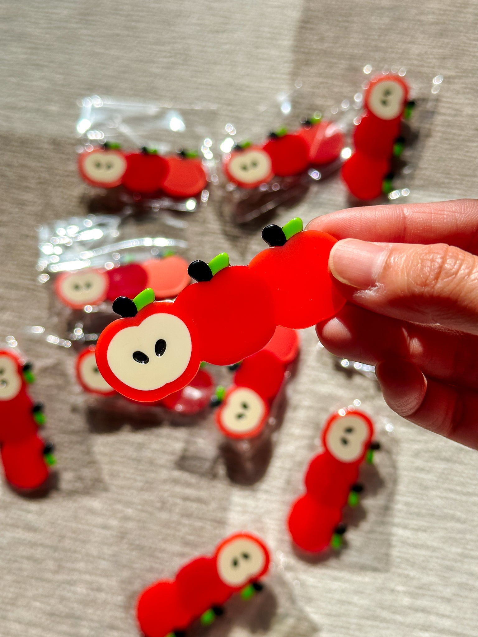 Apple Hair Clips