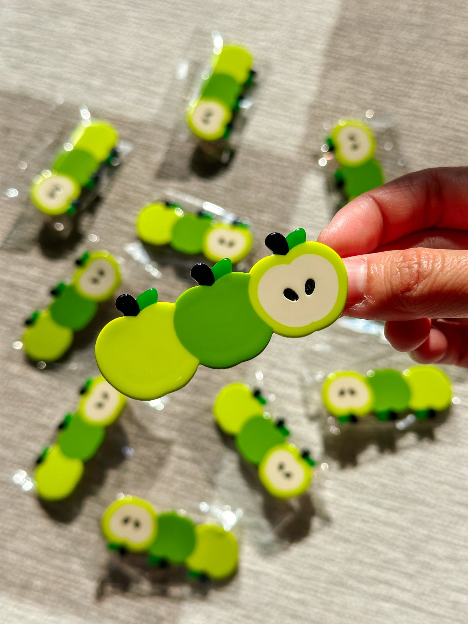 Apple Hair Clips